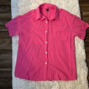 Pink size small Shein button up shirt.
